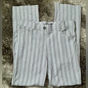 Betabrand Monochrome Chevron Work Yoga Casual Pull On Pants sz L P